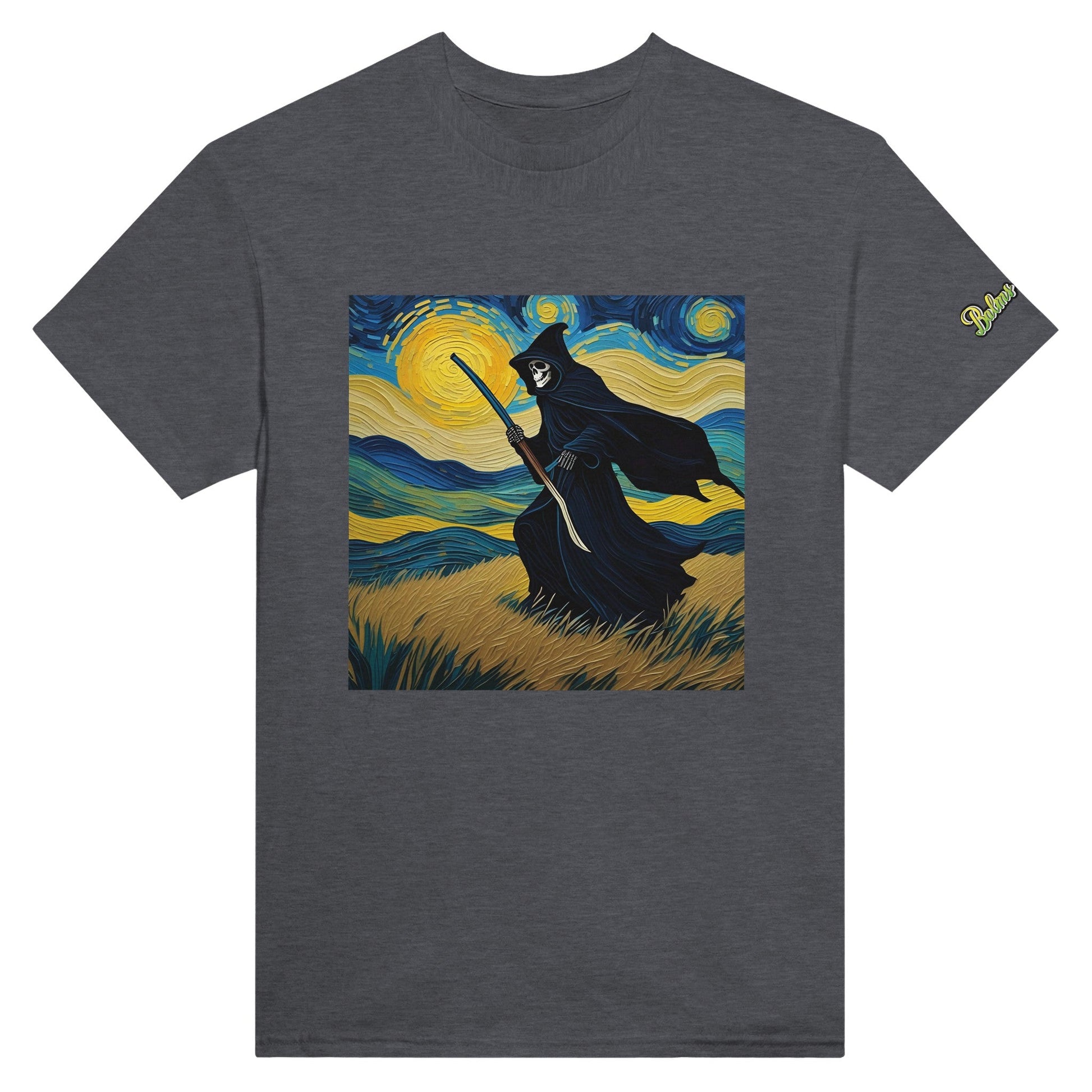 Van Gogh Reaper; Heavyweight Unisex Crewneck T-shirt - Balms Away LLC