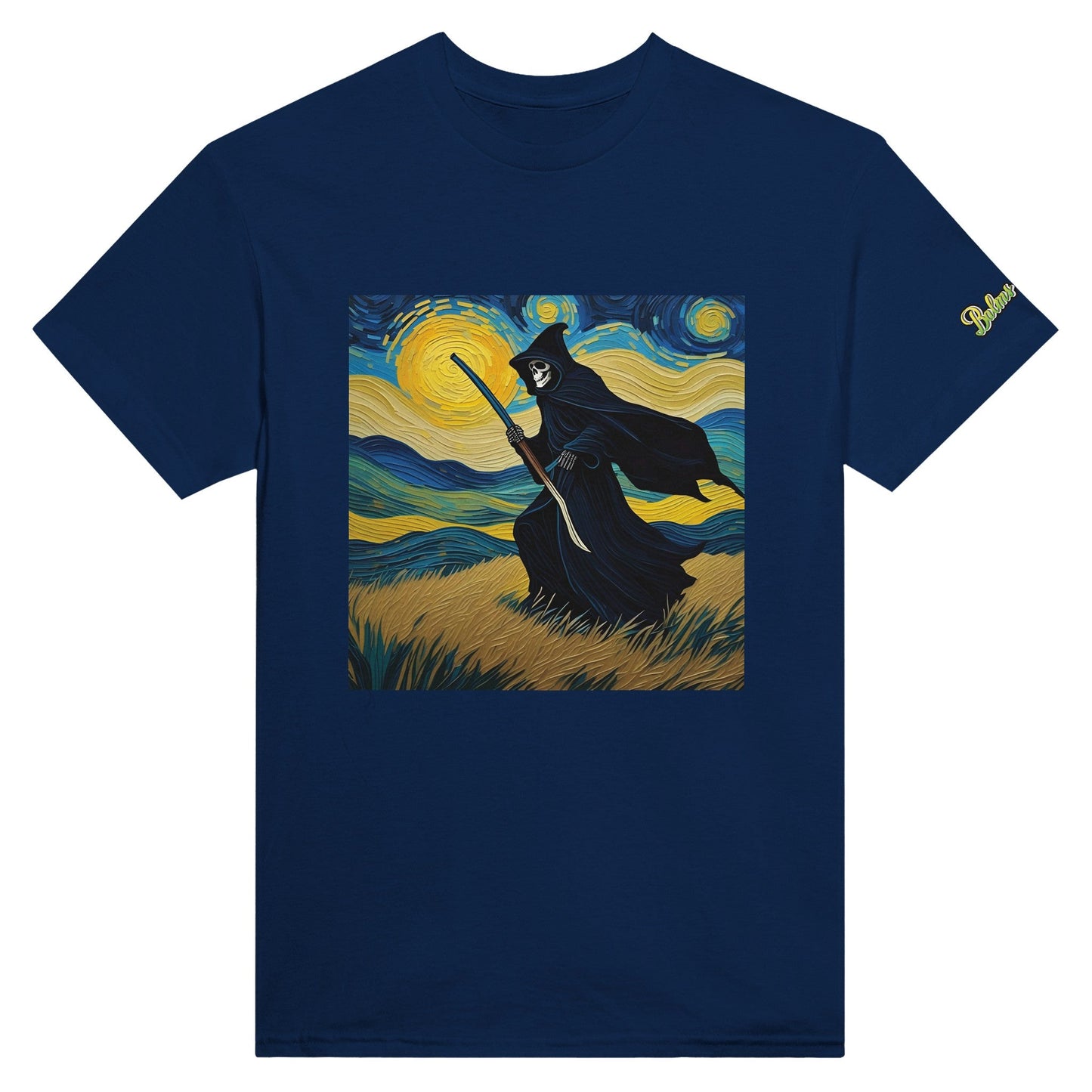 Van Gogh Reaper; Heavyweight Unisex Crewneck T-shirt - Balms Away LLC