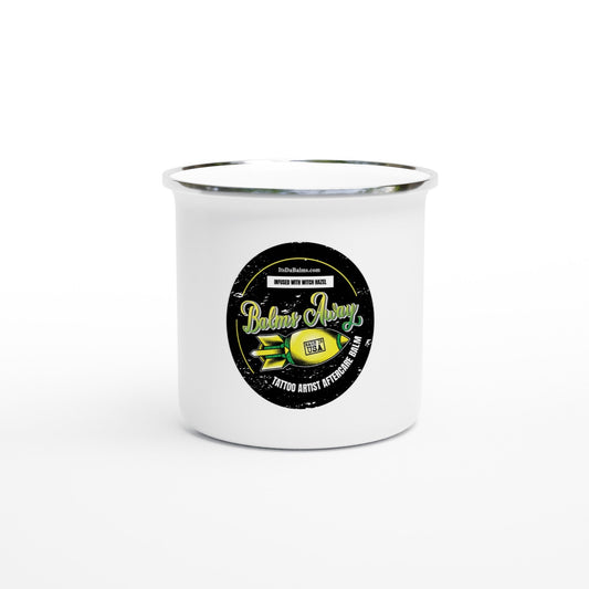 White 12oz Enamel Mug - Balms Away LLC